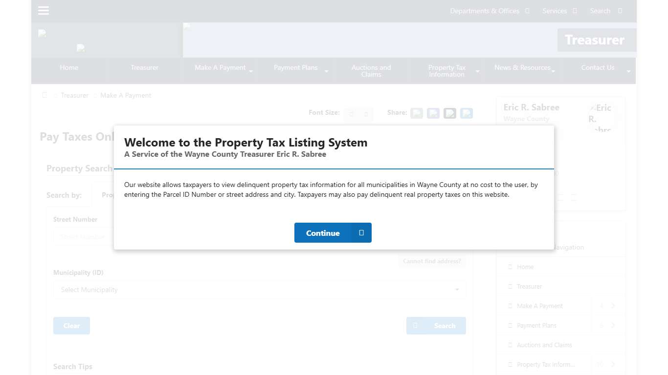 Pay Taxes Online Treasurer