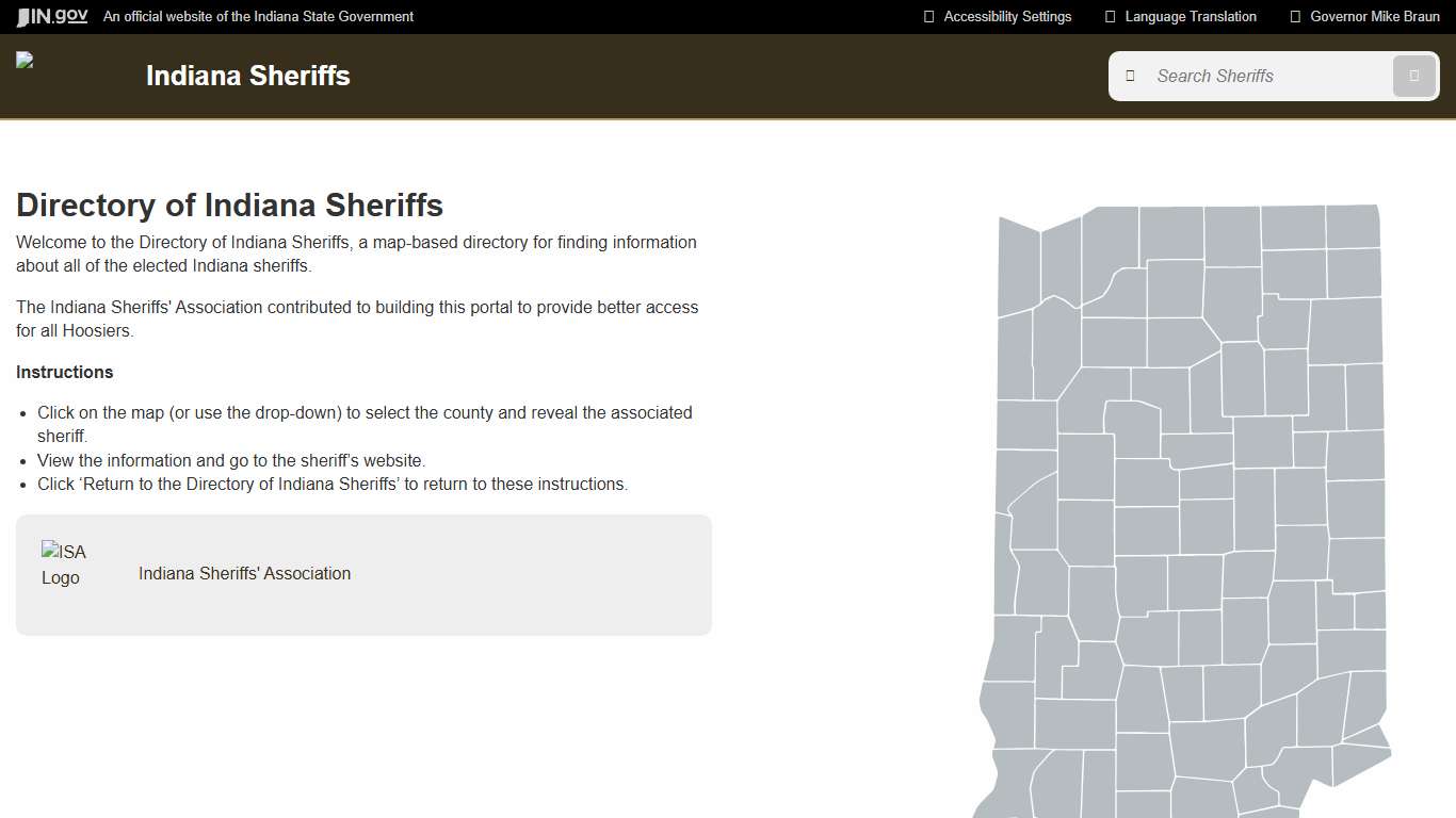 Indiana Sheriffs: Home